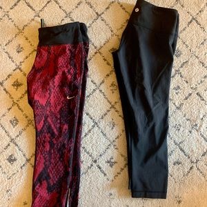 Lululemon and Nike leggings